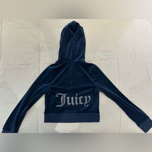 Juicy Couture Navy Velour Hoodie